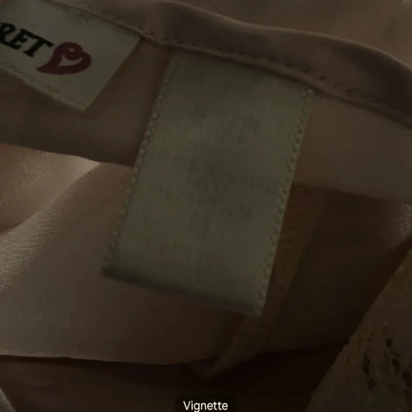 Vintage 90’s Victoria's Secret Blush Satin n Lace Front Split Ankle Gown Sz Med - Picture 16 of 17